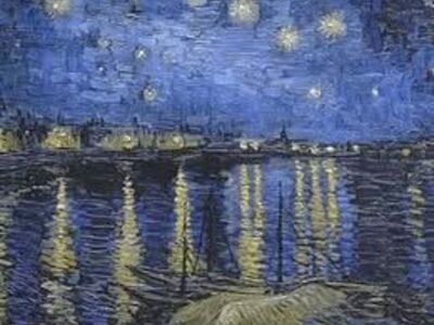 Starry Night Over The Phone Vincent Van Gogh Unframed Unstretched Print on Canvas