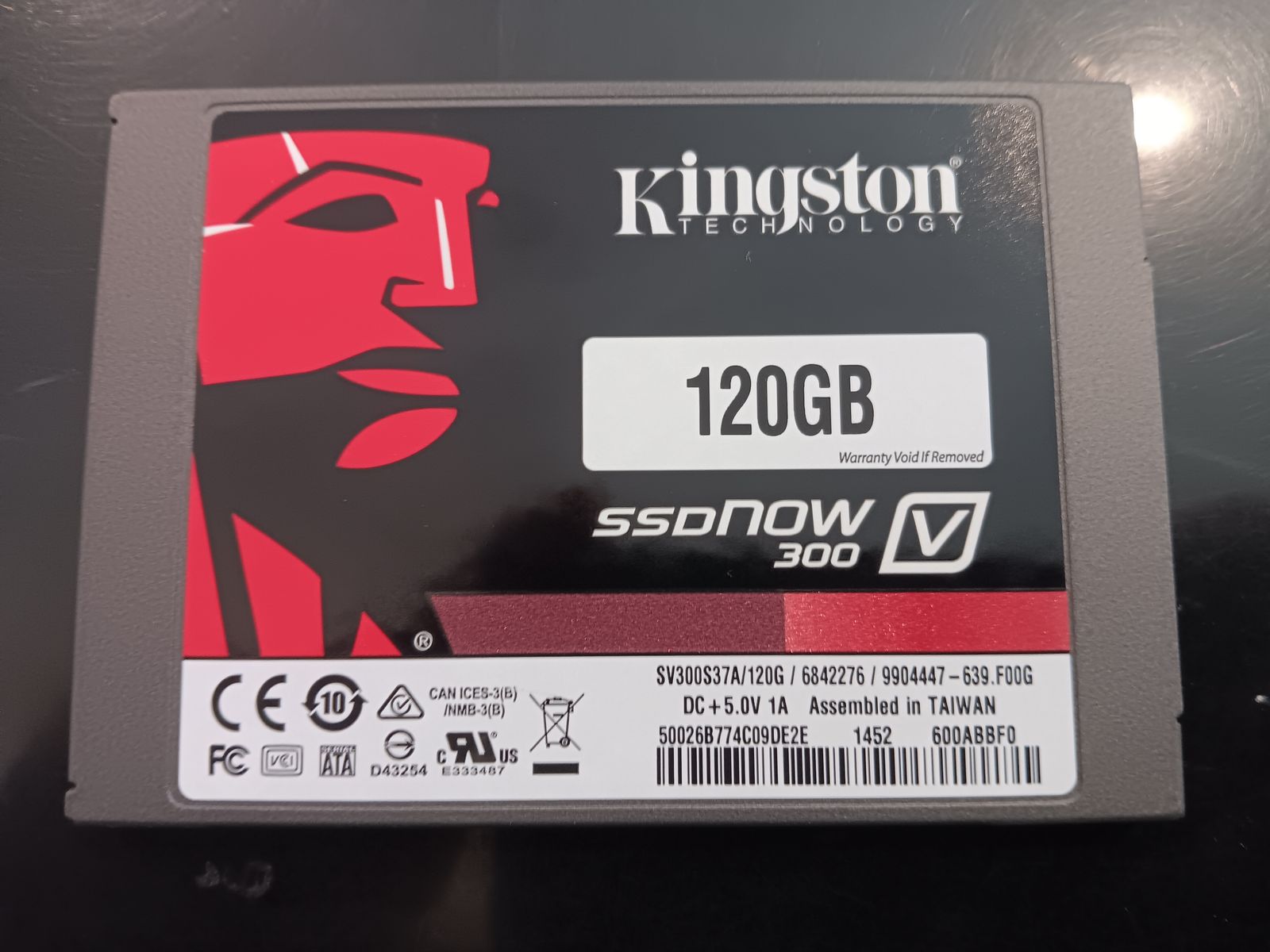 Kingston Digital 120GB SSDNow V300 SATA 3 2.5 (7mm height) Solid State Drive (SV300S37A/120G)