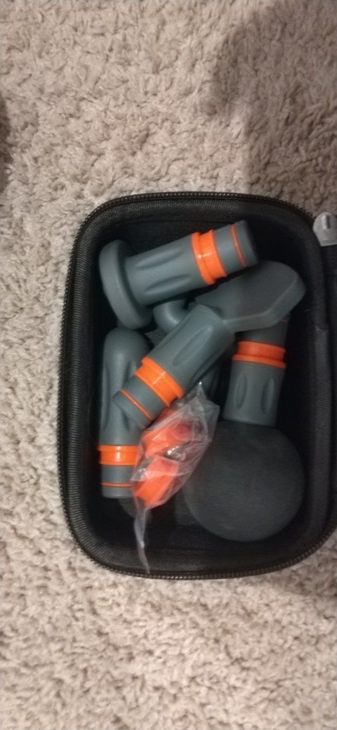 Sharper Image Power Percussion Deep Tissue Massager w/ 5 Interchangeable Nodes & Carrying Case