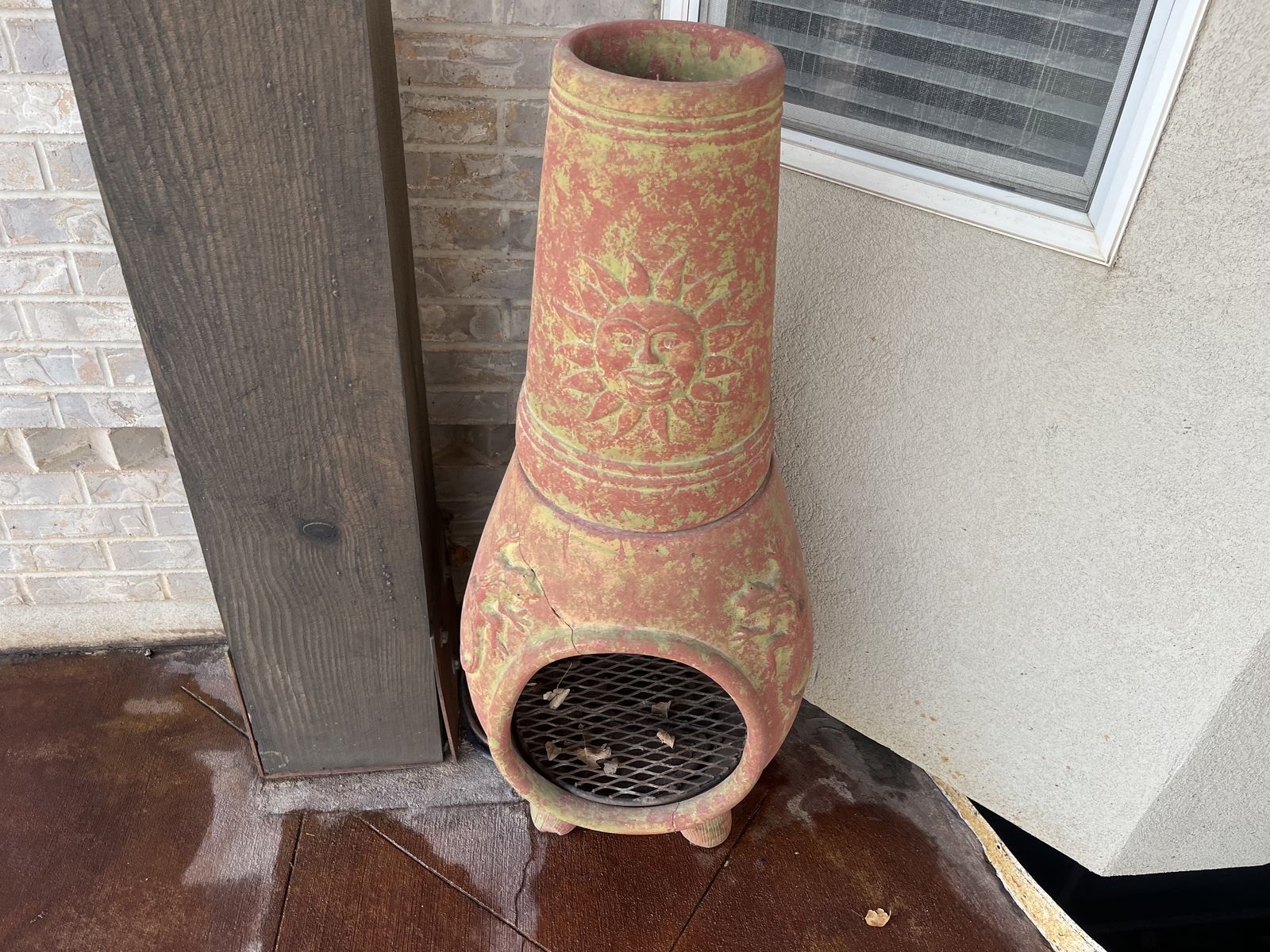 Propane chiminea fire pit