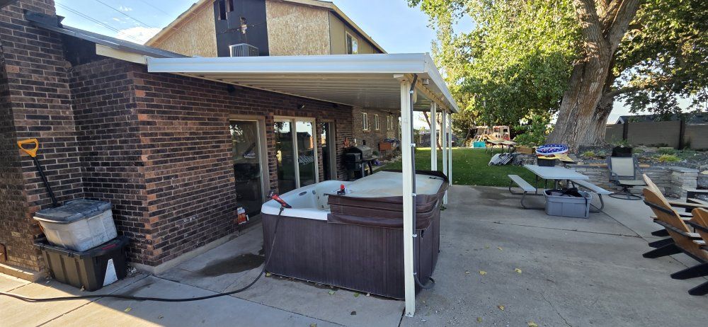 23 foot by 11 foot aluminum awning