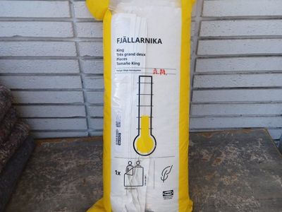 IKEA FJÄLLARNIKA King Size Duvet Insert/Comforter, White, New