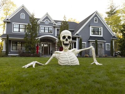 Halloween GIANT 5' Rattles Skeleton Monster GroundBreaker Home Decor Decoration Yard Prop