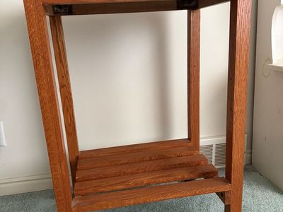 Solid Wood Kitchen Cart with Wheels