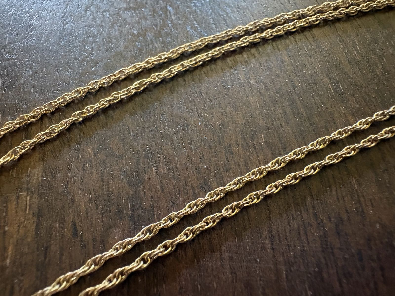 Dainty Gold Tone Chain Necklace