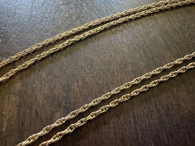 Dainty Gold Tone Chain Necklace