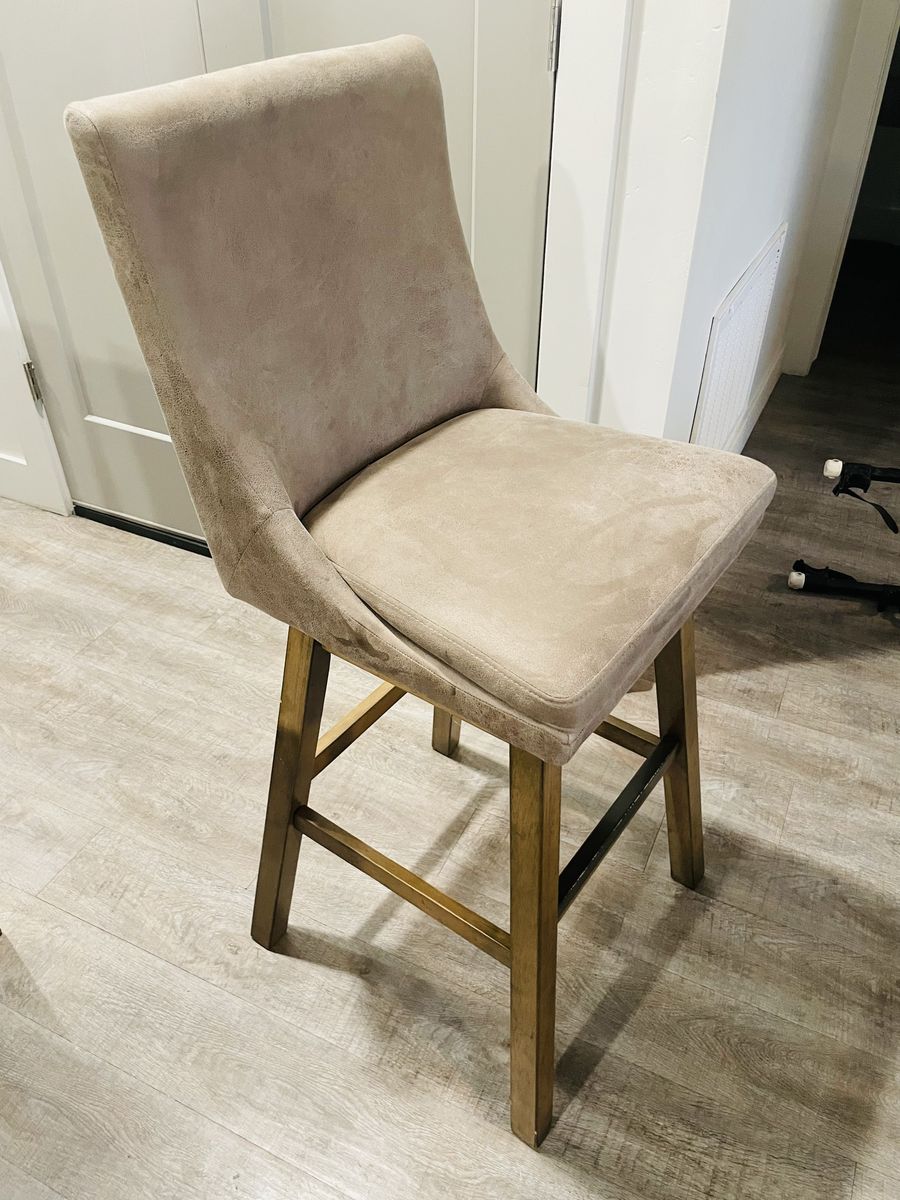 Set of 4 Bar-Height Suede Stools $180 OBO