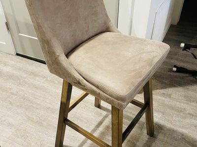 Set of 4 Bar-Height Suede Stools $180 OBO