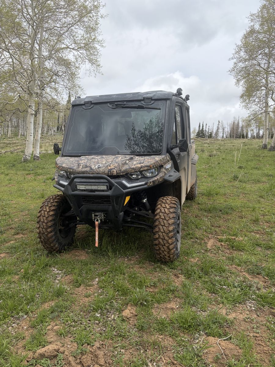 Used Can-Am Defender UTV - Camo, Mud Tires, Winch, Cab Enclosure