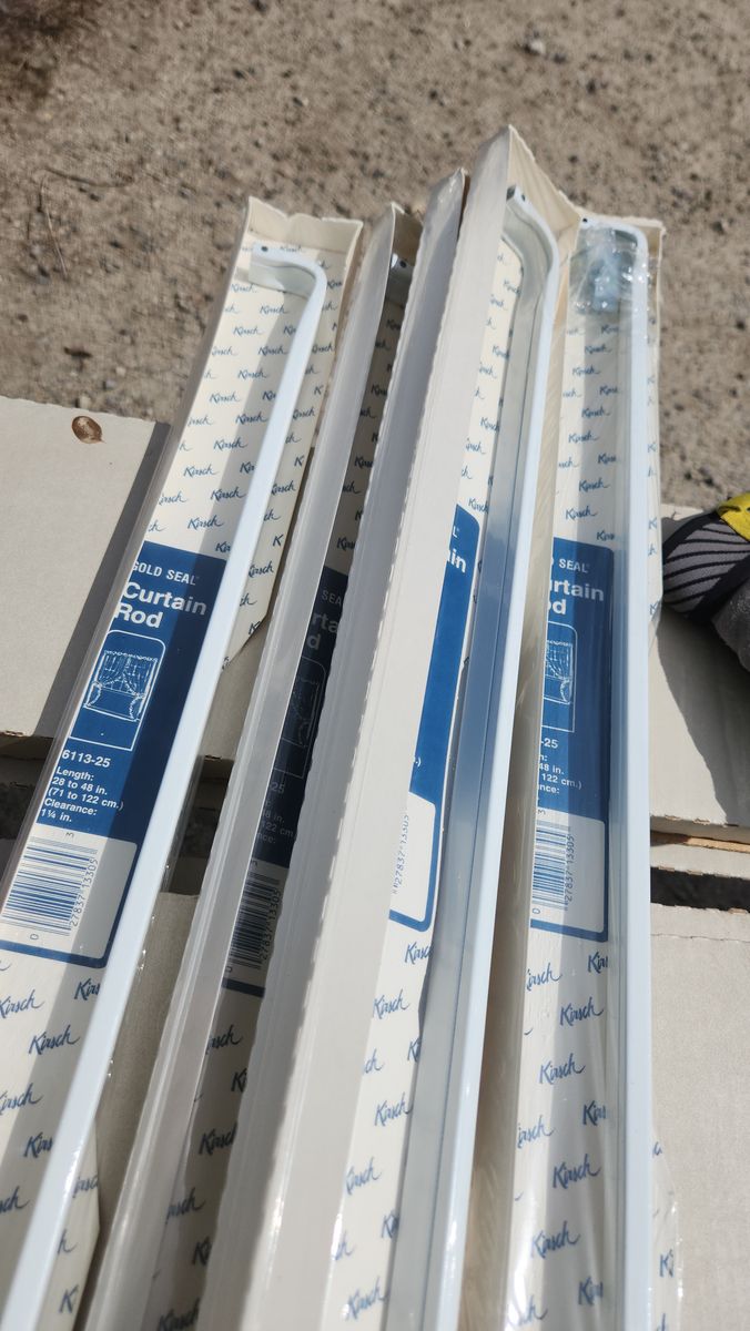 Valance rods brand new.