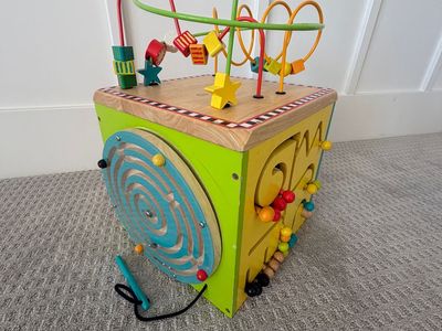 Multi-sided Wooden Activity Cube