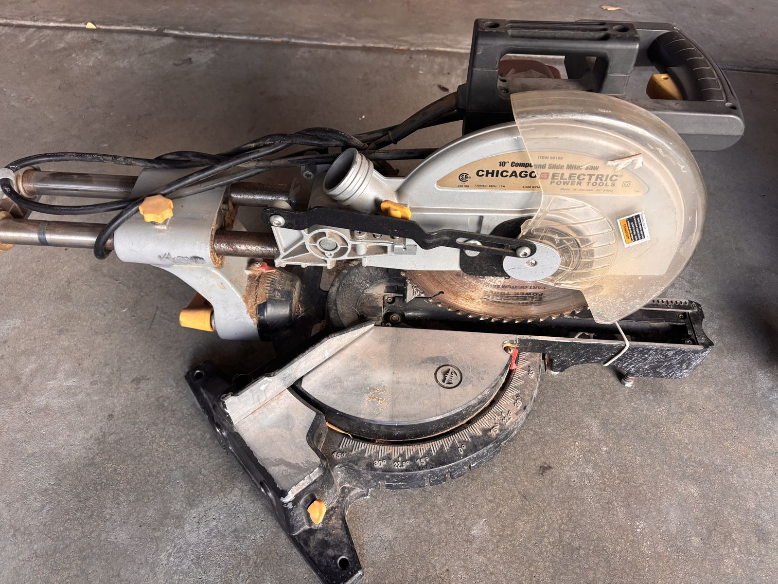 Good Working Chicago Electric 10" Sliding Miter Sa
