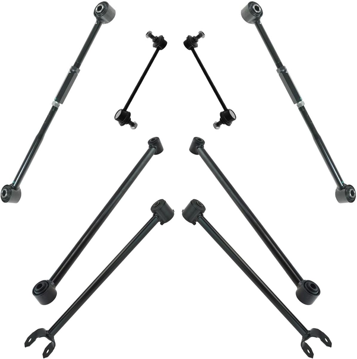 97-01 Toyota Camry, 97-99 Toyota Avalon 8 Pc Rear Control Arm Lateral Link Sway Bar Suspension Set