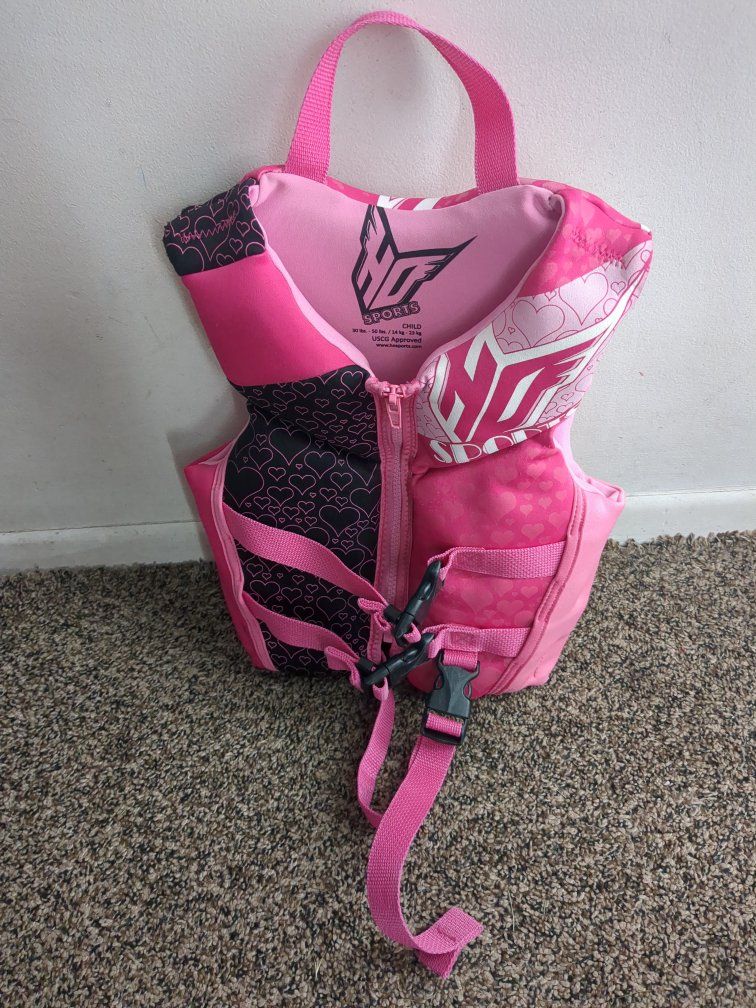 Child Life Vest/ Life Jacket Pink