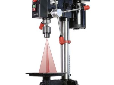 BUCKTOOL 12-inch 6.2A 3/4HP Variable Speed Bench Drill Press with Laser Guide & Work Light