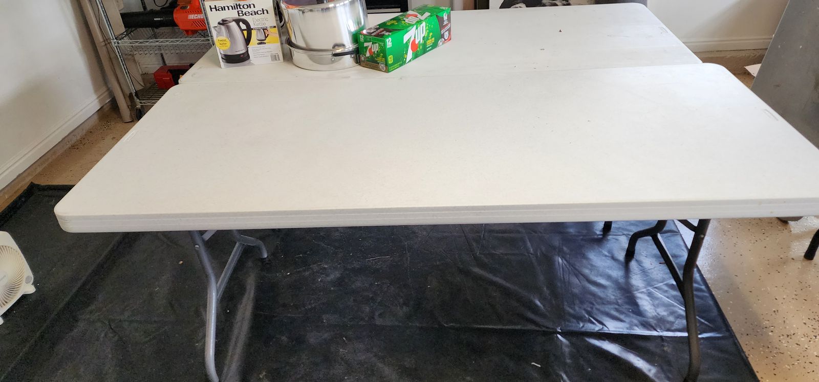 White Foldable Utility Table - Versatile Indoor/Outdoor Use