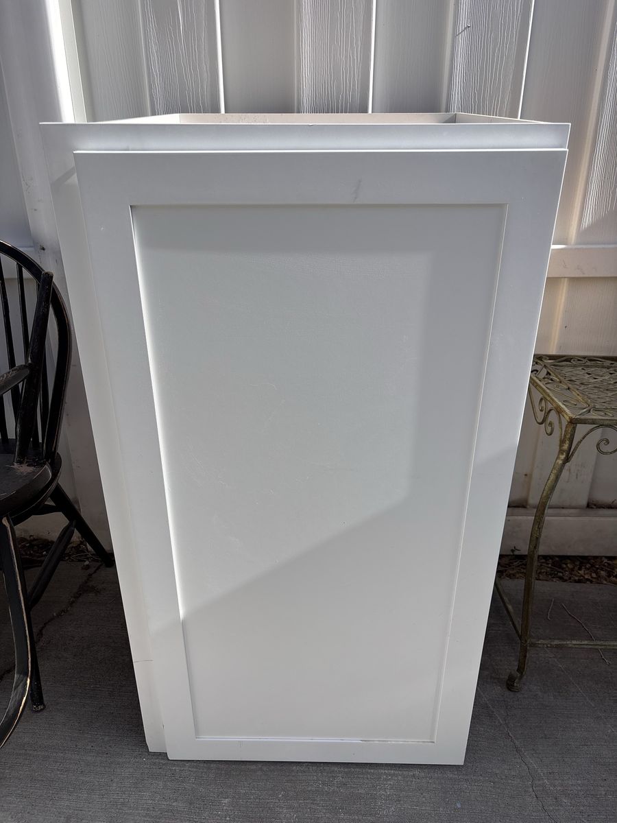 Huge White Shaker Storage Cabinet 47x24x26