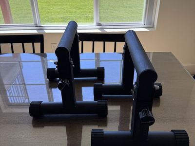 BaseBlocks Portable Parallettes - Adjustable & Collapsible Push-Up Bars