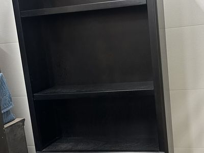 Black Bookshelf with cabinet