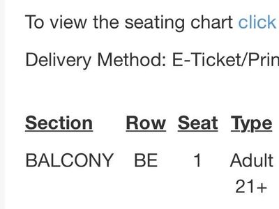 2 Warrant Tickets at Peppermill Concert - Balcony BE Seats 1 & 2