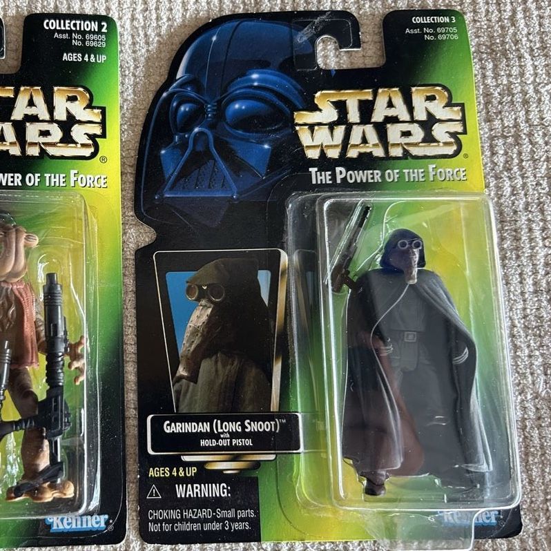 90’s Vintage Star Wars The Power of the Force Action Figure - Garindan Green Card