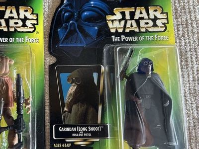 90’s Vintage Star Wars The Power of the Force Action Figure - Garindan Green Card