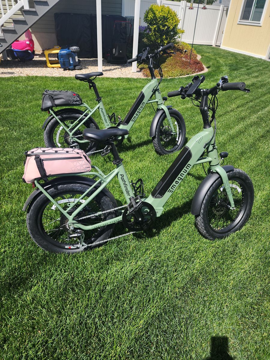 2 Stunning Sage Green Magnum Pathfinder T Ebikes