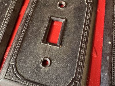 12 Antique Light Switch Plates Collection