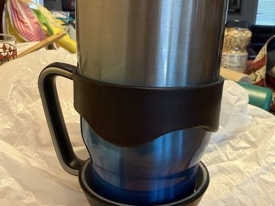 40oz Stainless Steel Tumbler with Handle, Insulated Travel Mug, Spill-Proof Lid