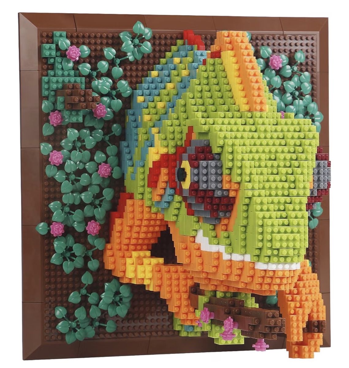 YKHQ Animal World Chameleon Mural Mini Building Block Set NO.6016 Legos 