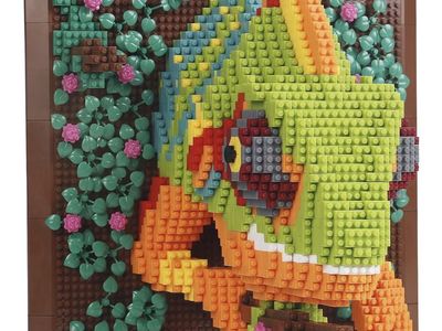 YKHQ Animal World Chameleon Mural Mini Building Block Set NO.6016 Legos