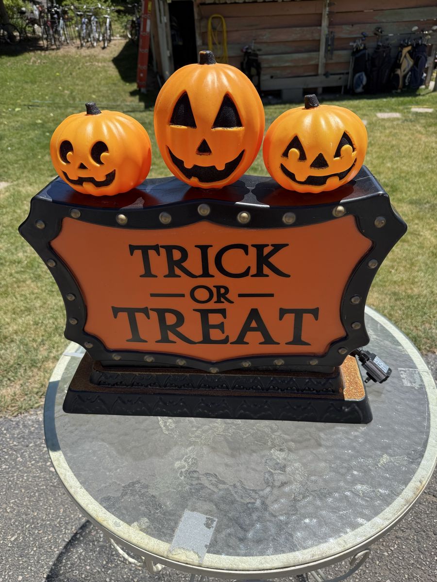 Halloween Blow Mold Graveyard Stone