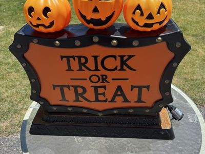 Halloween Blow Mold Graveyard Stone