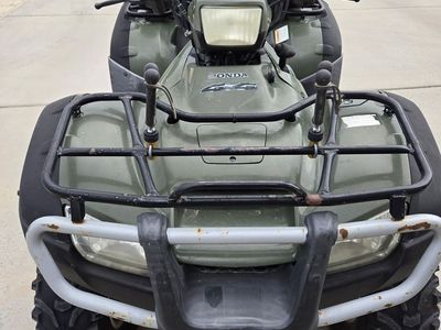 2005 Honda Foreman Rubicon 4x4 ATV Green - Front/Rear Racks, Winch & Storage Trunk & Snow Plow