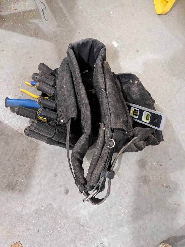 electricians tool belt and tools