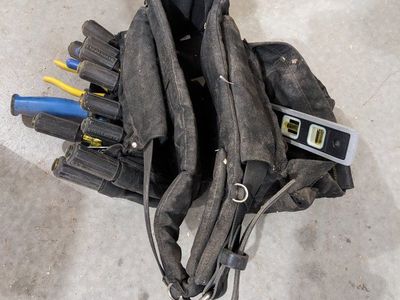 electricians tool belt and tools