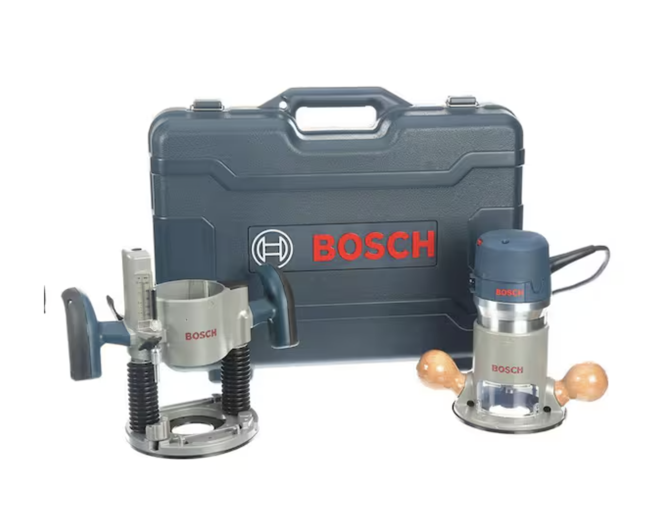 Bosch 12 Amp 2-1/4 Horse Power Corded Peak Variable Speed Plunge and Fixed Base Router Kit with Hard Case