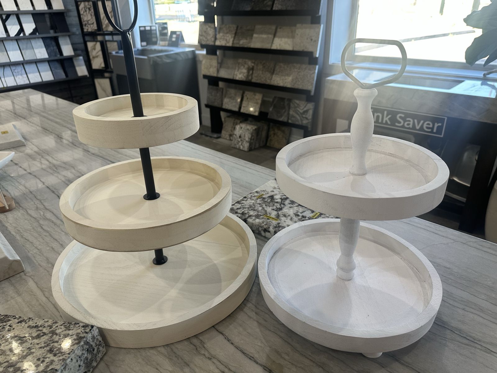 NEW IN BOX Farmhouse Tiered Wood Trays - 2-Tier & 3-Tier Available