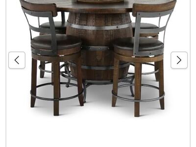 Barrel Tobacco Brown Counter Height Dining