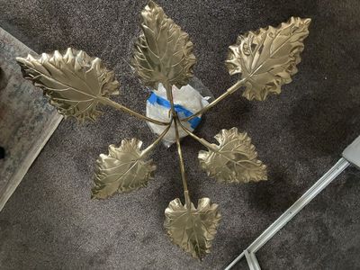 Anthropologie Gold Leaf Chandelier