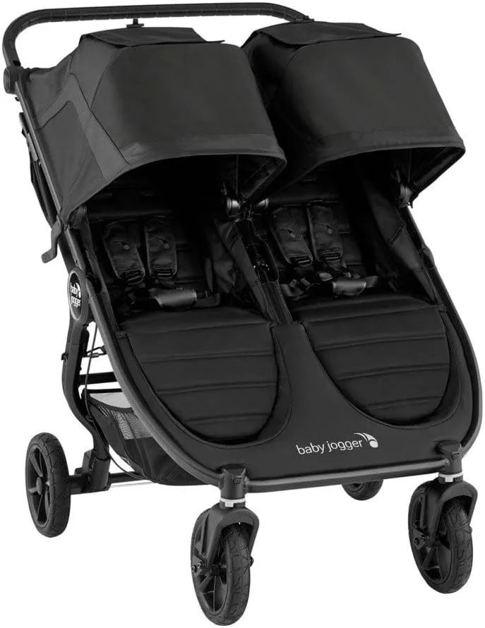 Baby Jogger City Mini Double Stroller - Black, Compact Fold, Excellent Condition
