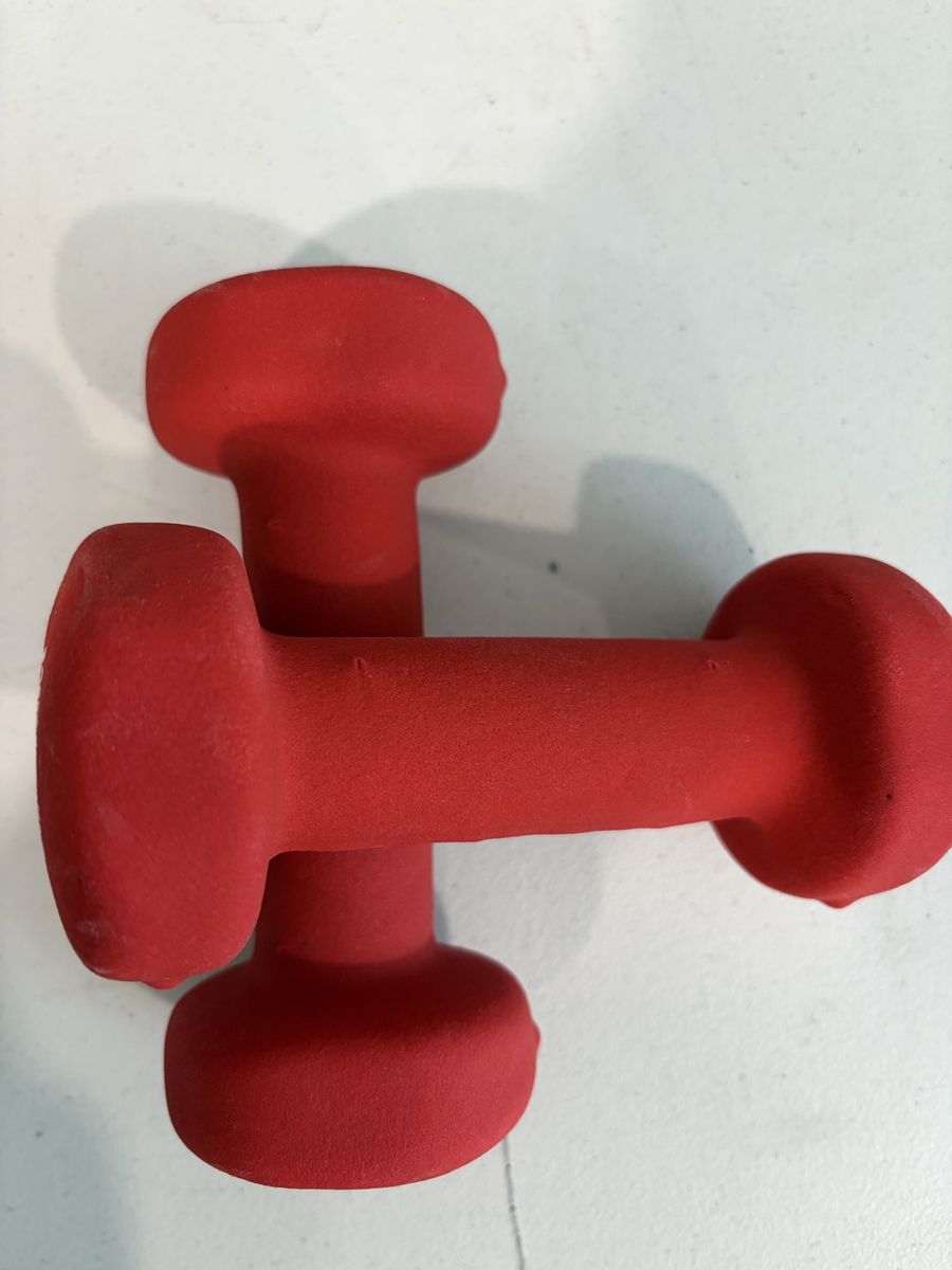 Weider 3lb Neoprene Dumbbells - Pair, Red - Home Gym Weights