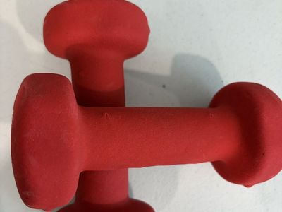 Weider 3lb Neoprene Dumbbells - Pair, Red - Home Gym Weights
