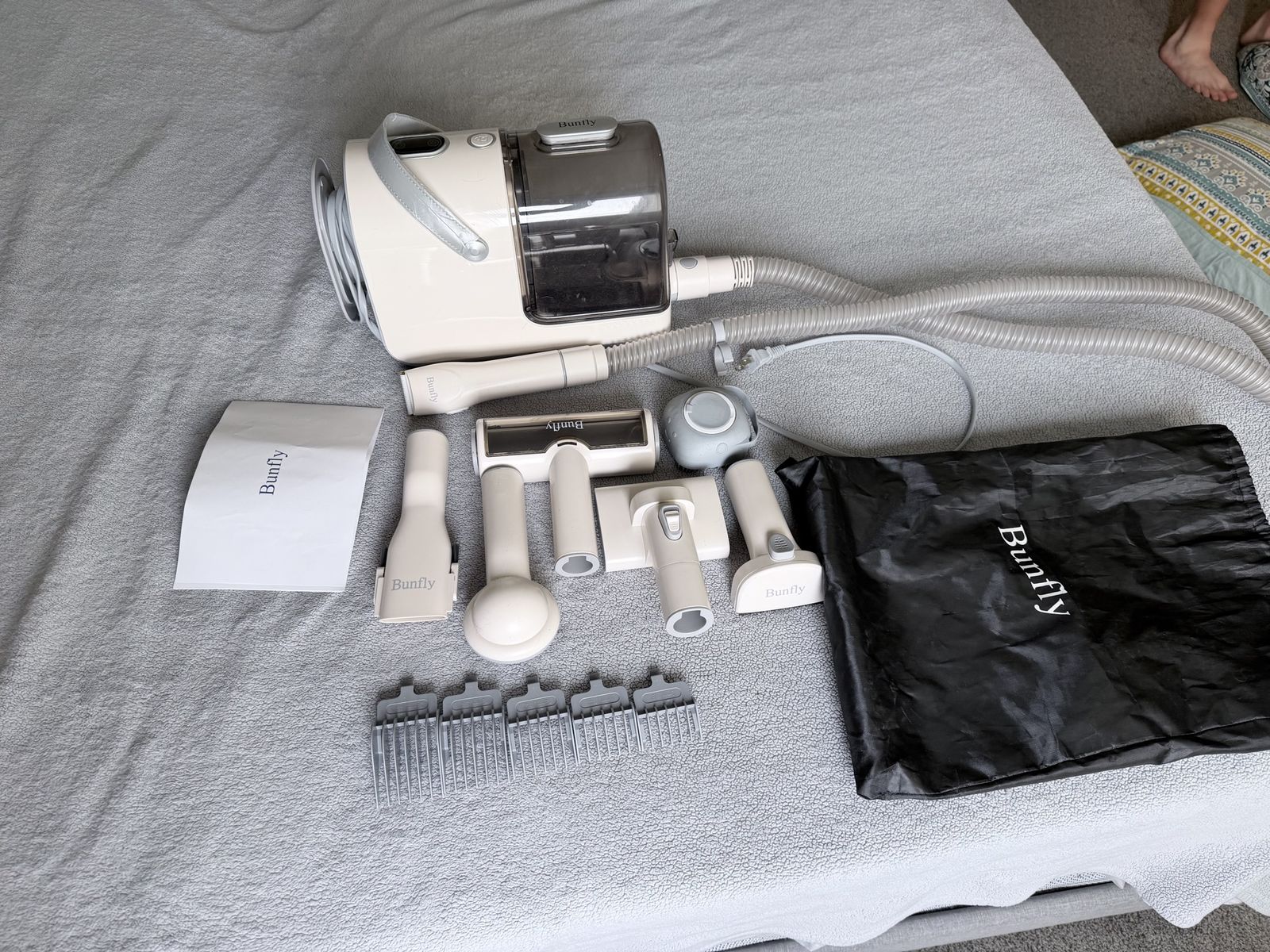Bunfly Pet Grooming Vacuum Kit - Professional Dog & Cat Hair Remover