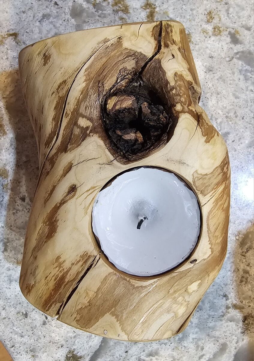 Wooden Candle Holder