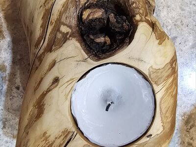 Wooden Candle Holder