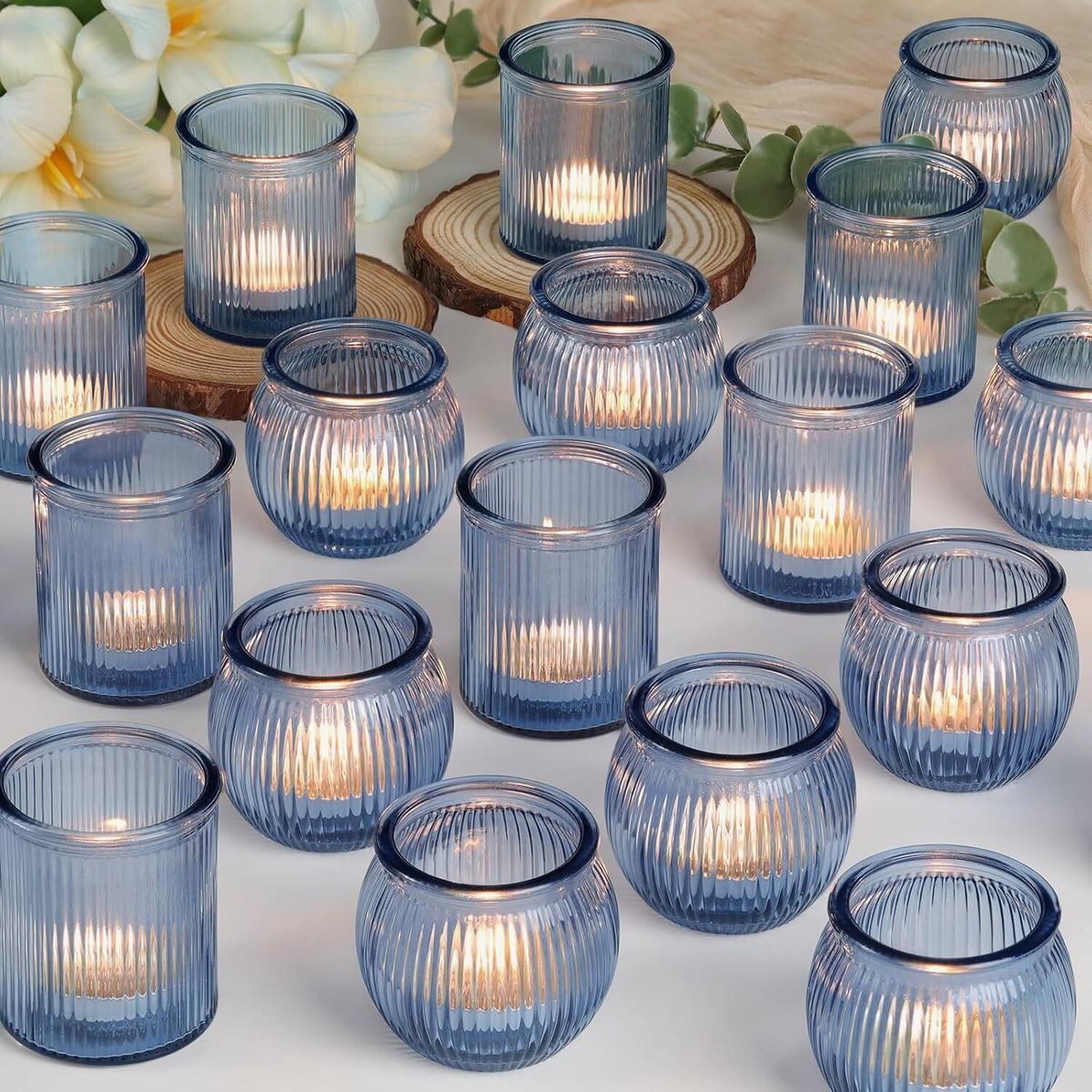 48 Piece Blue Votive