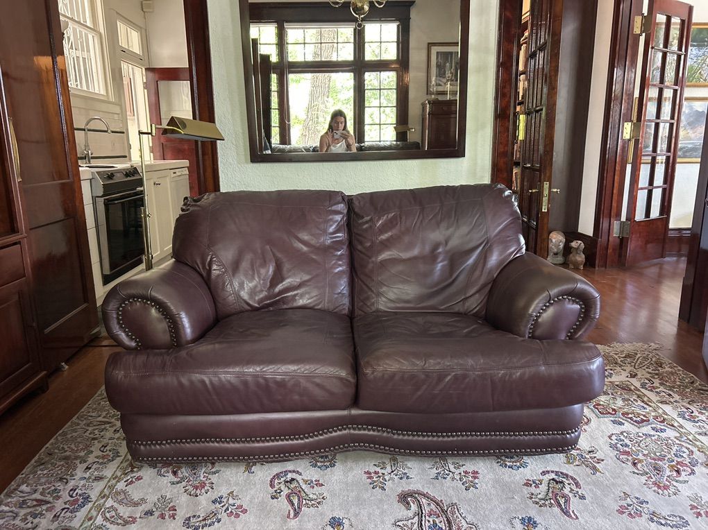 Purple Leather Couch