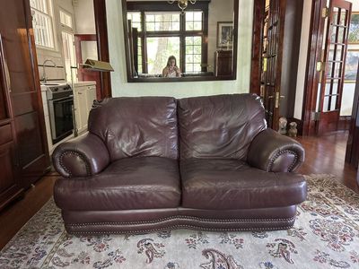 Purple Leather Couch