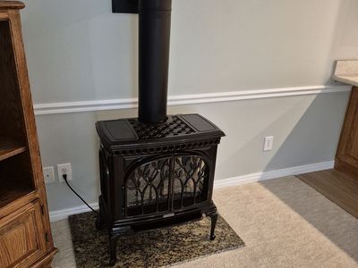 Black Freestanding Gas Fireplace Stove